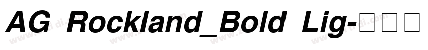 AG Rockland_Bold Lig字体转换